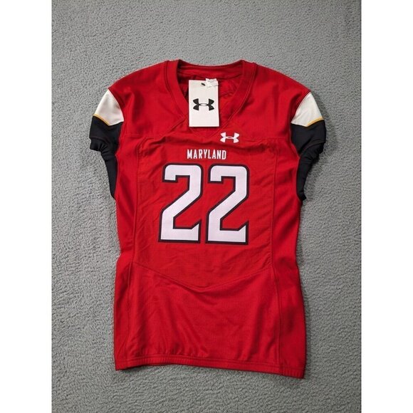Under Armour Maryland Football Jersey Large Armourgrid Outlaw Custom Red #22 - Picture 1 of 16